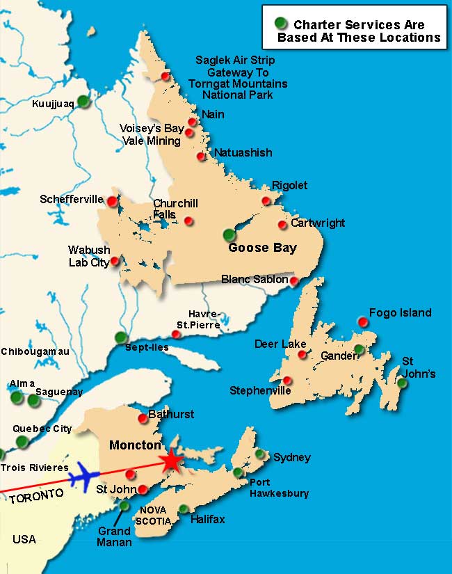 Moncton Air Charter Directory